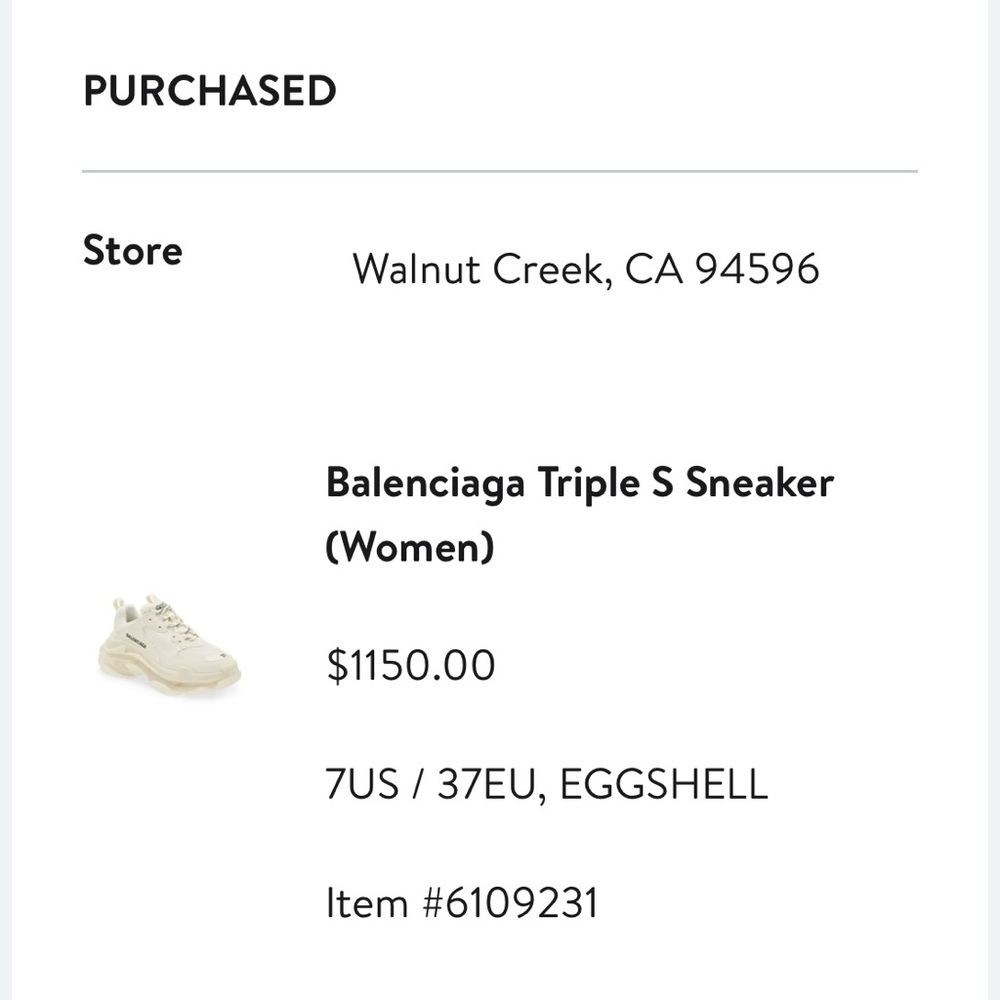 BALENCIAGA WOMEN'S TRIPLE S CLEAR SOLE SNEAKER IN BEIGE - Picture 6 of 6